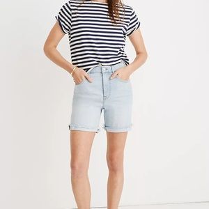 MADEWELL High-Rise Mid-Length Denim Shorts